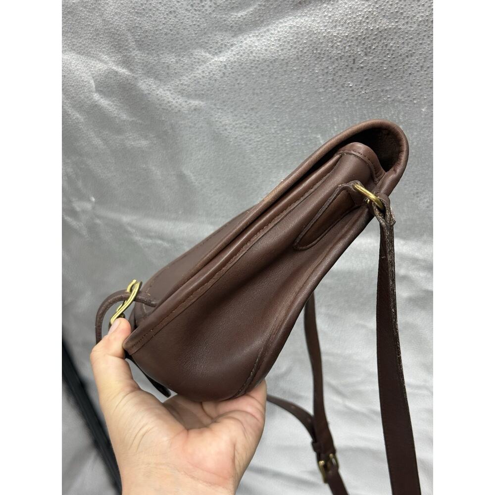 Vintage Rare Coach Dark Brown Leather Saddle Bag Classic Crossbody Bonnie Cashin - Picture 13 of 16